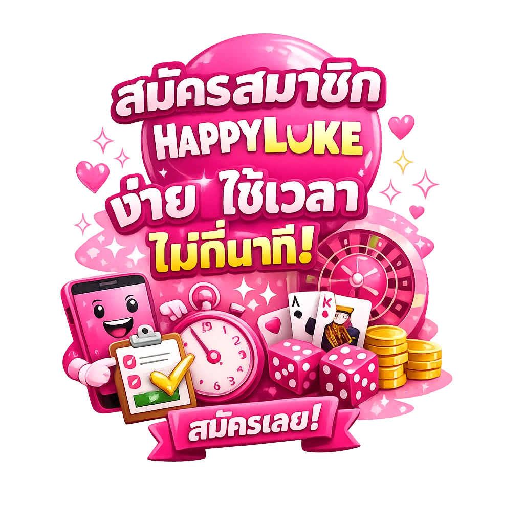 สมัครสมาชิกhappyluke ง่าย ใช้เวลาไม่กี่นาที